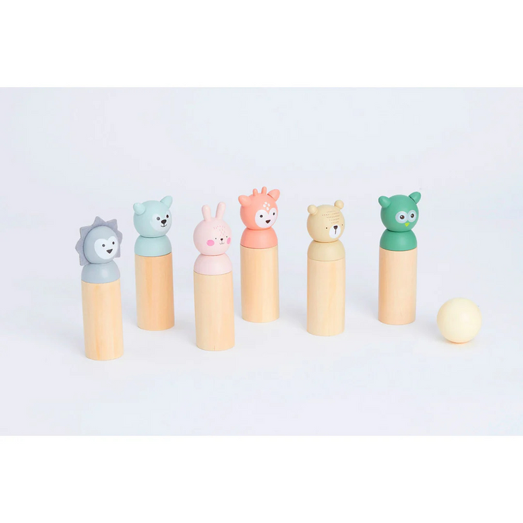 BUBBLE Wooden Animal Bowling Set