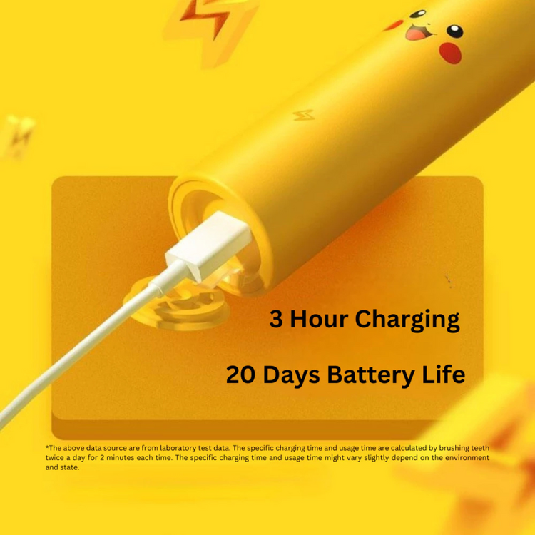 [ LIMITED EDITION ] ApiYoo Pikachu Kids Sonic Electric Toothbrush Pokemon Series