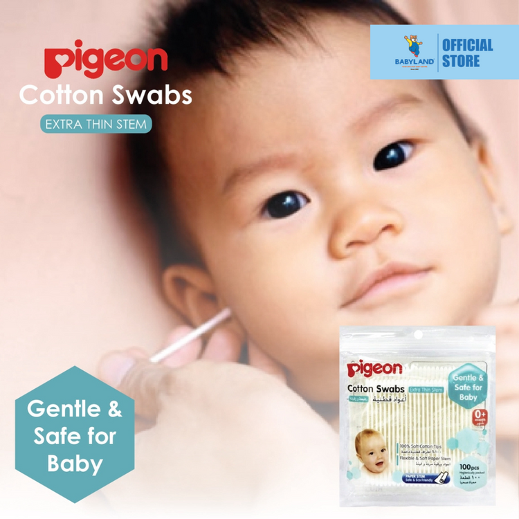 Pigeon Cotton Swab Extra Thin Stem (100Pcs)