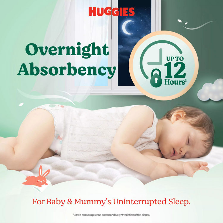 Huggies Natural AirSoft Pants Breathable and Soft Premium Diapers for Baby - M46/L36/XL30/XXL24