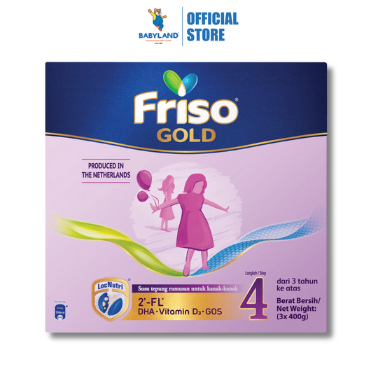 Friso Gold Step 4 Milk Formula 1.2kg (3yrs+) (3 x 400g) [Exp 30 Jun 2026 &/ Later]