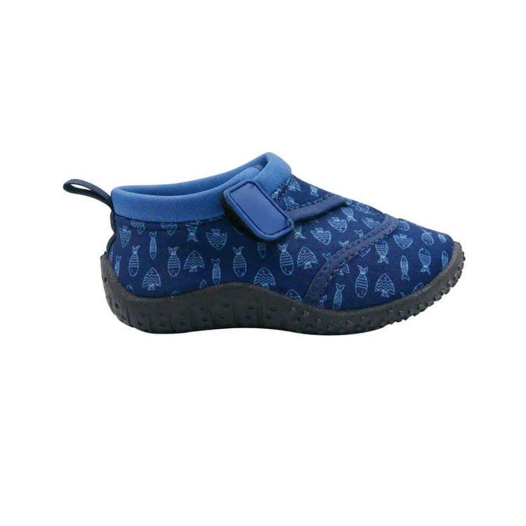 Cheekaaboo Toddler's Aqua Beach Shoes - Blue Fish