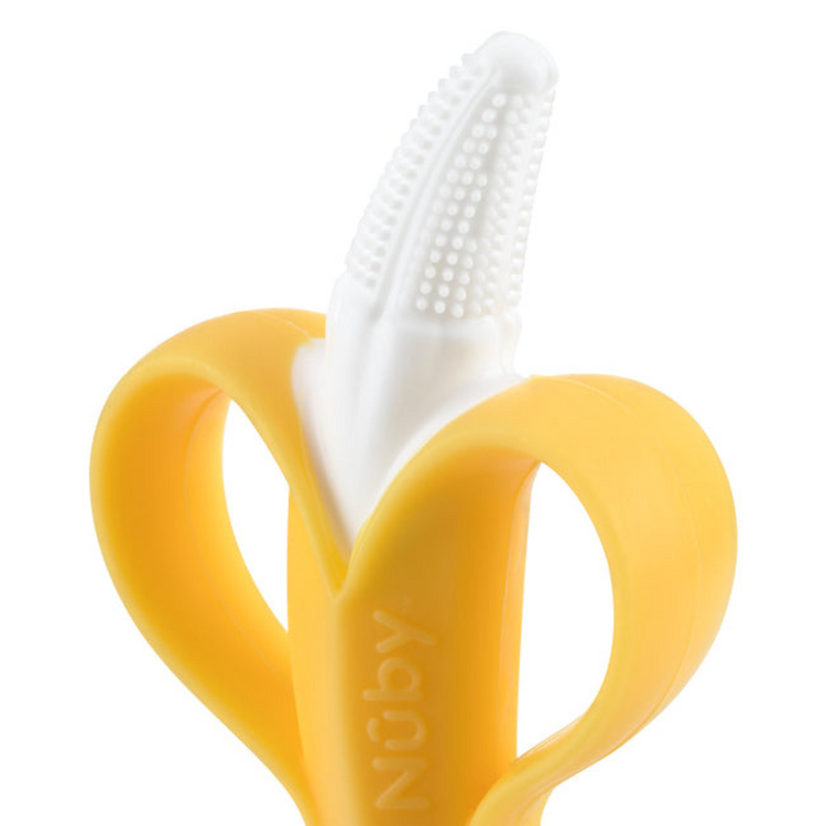 Nuby Banana Toothbrush with 360 Degree Bristles (3m+)