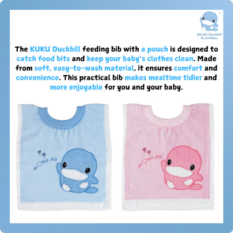 Kuku Duckbill Pullover Bib - Pink (KU2226)