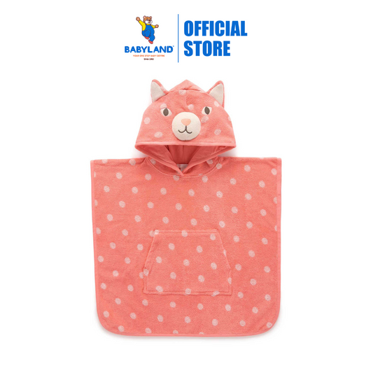 Purebaby Organic Hooded Animal Towel - Coral Spot