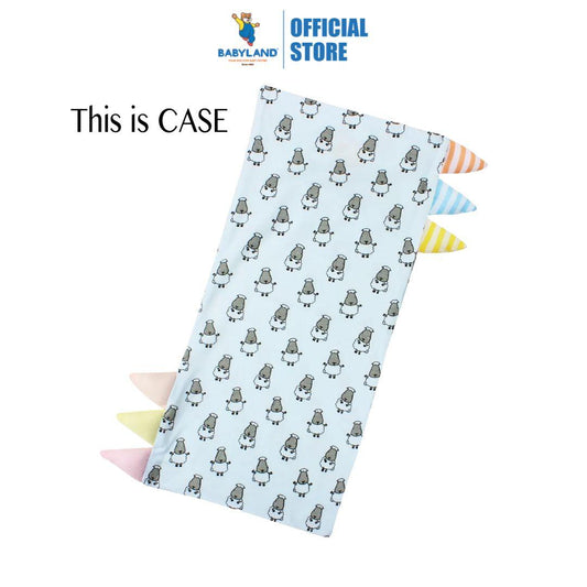 Baa Baa Sheepz Bed-Time Buddy Case Small Sheepz Blue with Color & Stripe tag