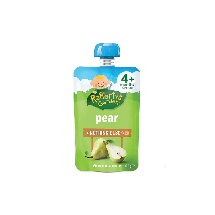 Raffertys Garden Pear & Puree 120g (4m+)