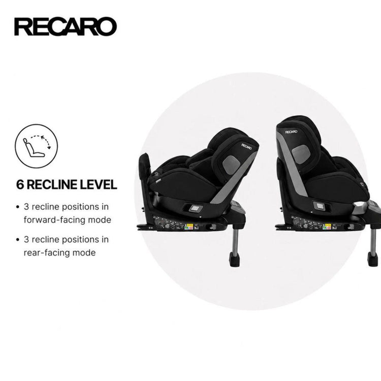 Recaro Salia Newborn 360 Rotation Isofix Car Seat - Prime Mat Black (0-18kg | Newborn -105cm | ECE R129)