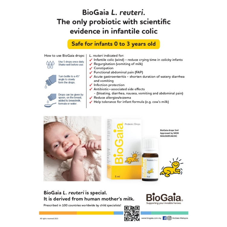 (Promo Pack) BioGaia Probiotic Drops Twin Pack (2 x 5ml)