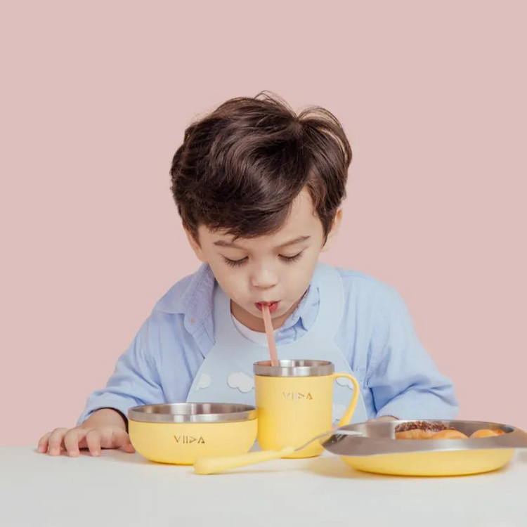 Viida Soufflé Antibacterial Stainless Steel Kids Tableware Set