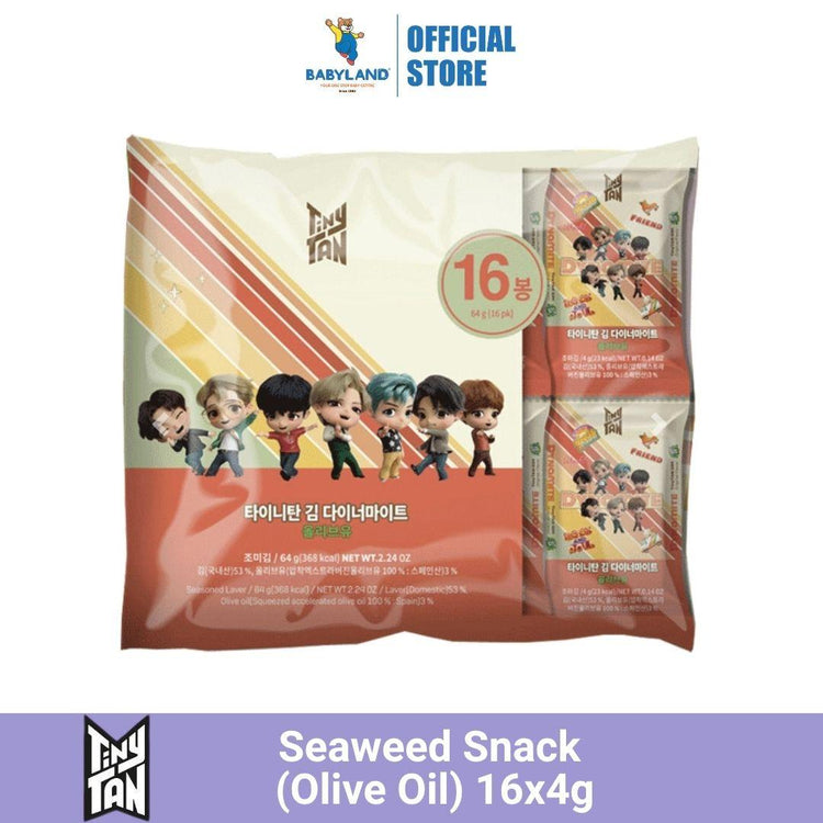 TinyTan Dynamite Seaweed Snack (Olive Oil) 16x4g