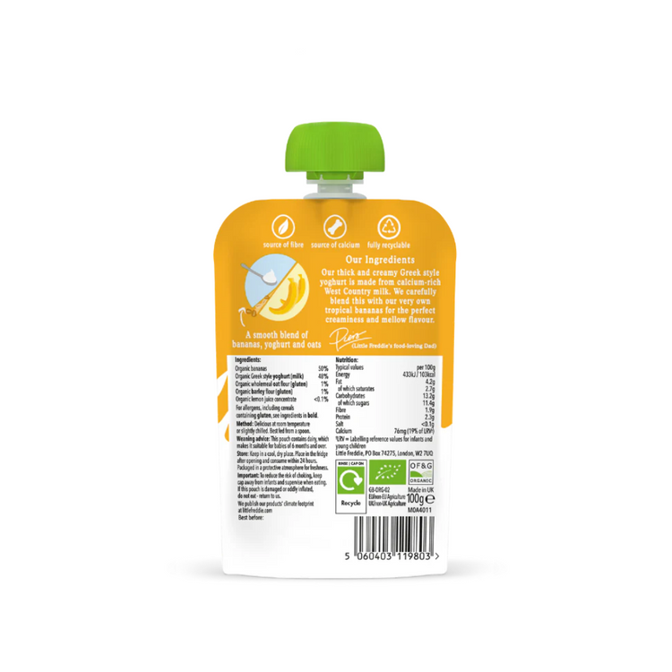 Little Freddie Organic Fruits Pouches (6m+) (90g-100g) - Puree