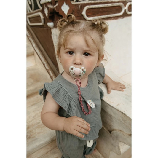 Suavinex A Walk In The Park Chain Soother Clip - Pink