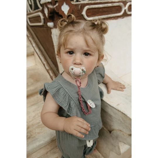 Suavinex A Walk In The Park Chain Soother Clip - Pink