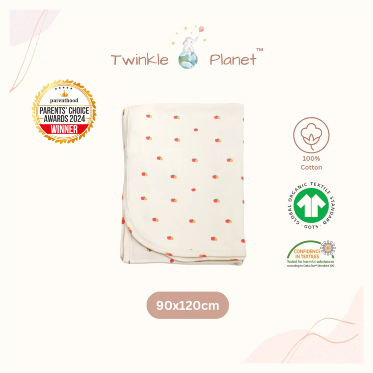 Twinkle Planet Organic Cotton Interlock Swaddle Blankets (90cm x 120cm)