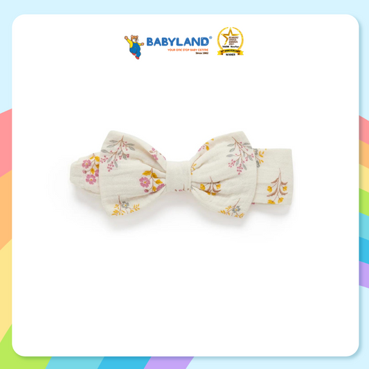 Purebaby Bow Headband - Posie Floral