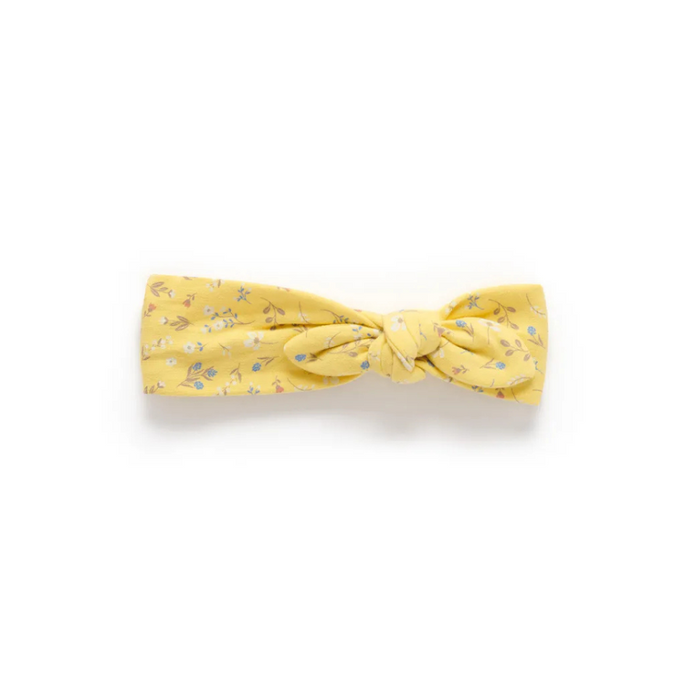 Purebaby Organic Bow Headband Sunshine Floral