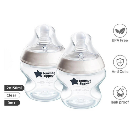 Tommee Tippee Natural Start PP Bottle (2x150ml) - With Slow Flow Teat