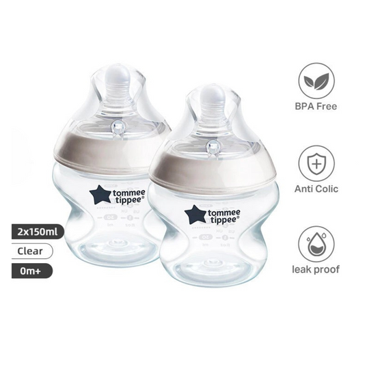 Tommee Tippee Natural Start PP Bottle (2x150ml) - With Slow Flow Teat