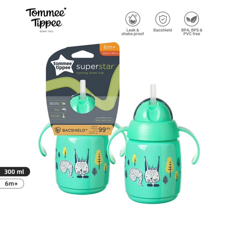 Tommee Tippee Superstar Training Straw Cup Bottle 300ml (6m+)