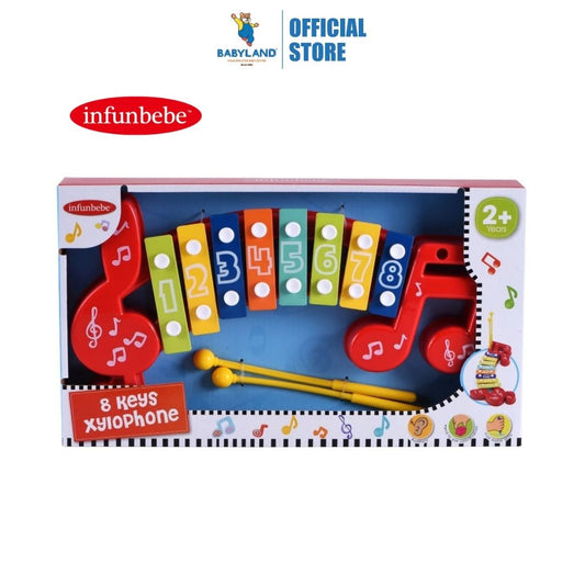Infunbebe 8 Keys Xylophone - Red (2y+)