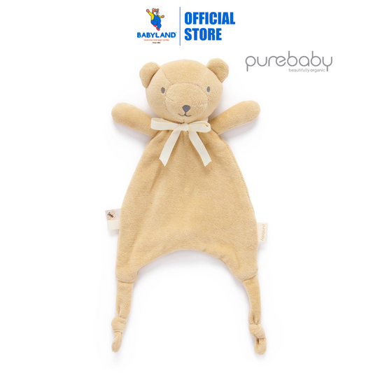 Purebaby Organic Bear Snookie Friend Wheat Print