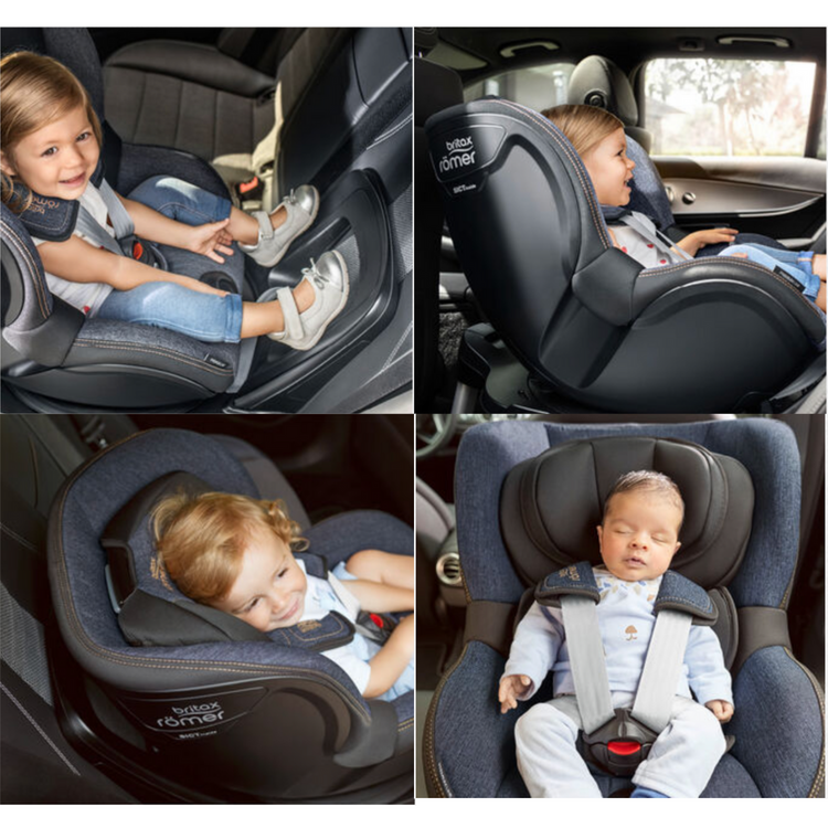 [ Display Unit ] Britax Dualfix i-Size Car Seat - Blue Marble (Birth To 4 Years)
