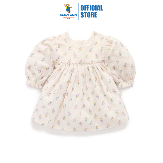 Purebaby Organic Baby Kids Primrose Print Dress