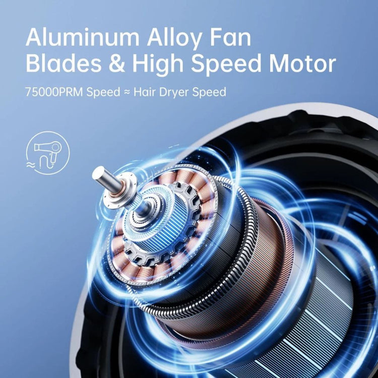 JisuLife Handheld Fan Ultra1 3-in-1 (9000mAh) | 100 Speed | Turbo Strong Wind | Air Duster | LED Light | Portable