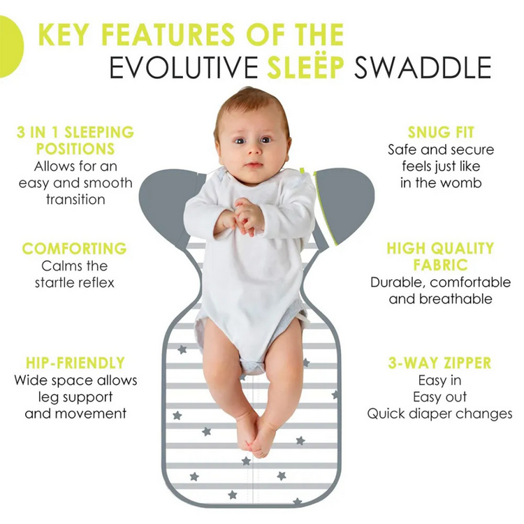 bbluv Sleep 3-In-1 Convertible Swaddle