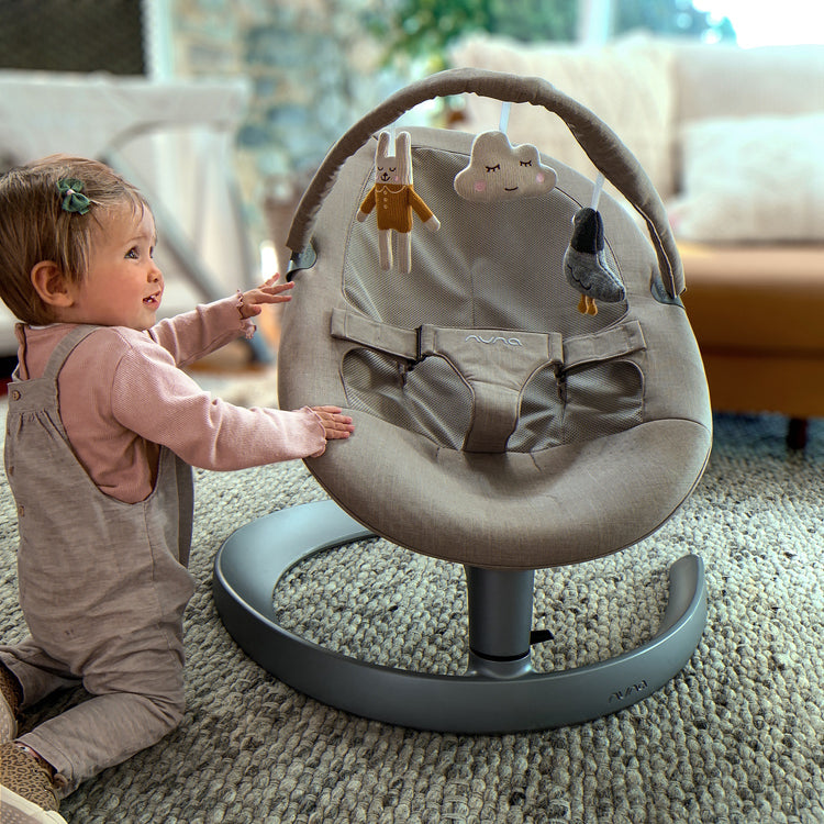 Nuna LEAF™ Grow Baby Seat & Rocker with Toy Bar - Granite