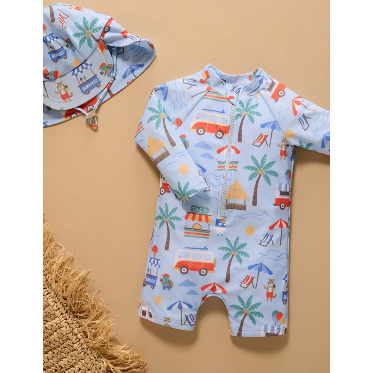 Purebaby Organic Cancun Long Sleeve Rashie Sunsuit