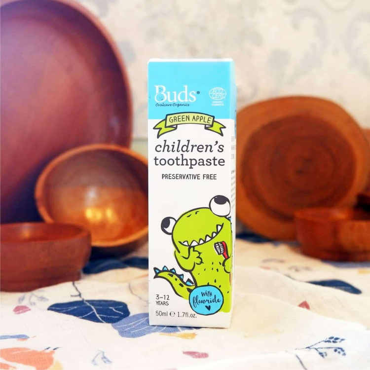 Buds Toothpaste With Fluoride Green Apple 50ml (3-12yrs)