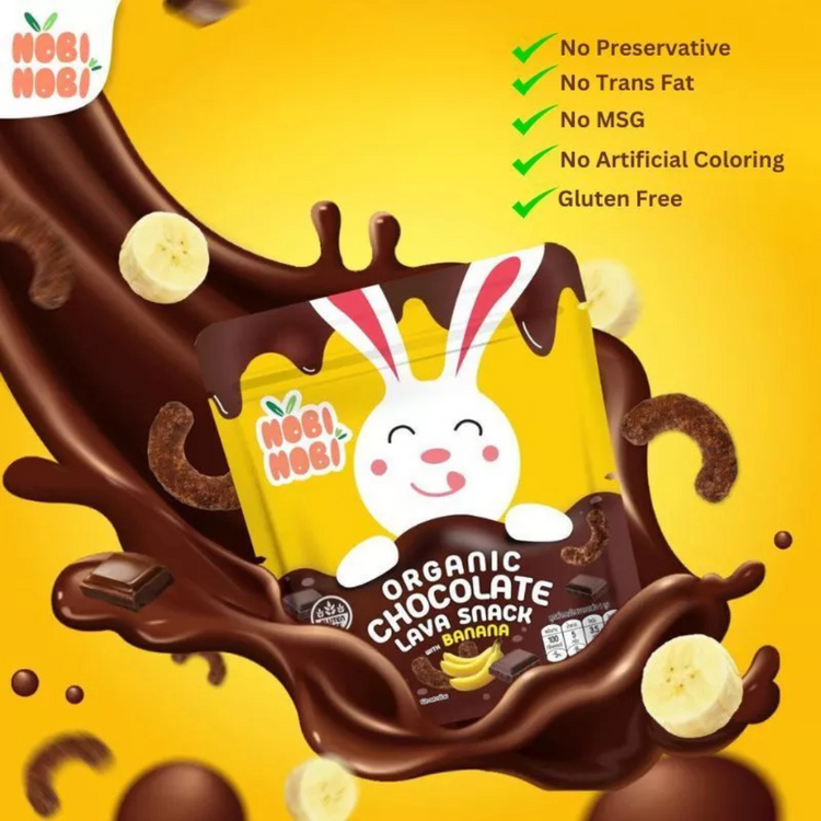 [HALAL] Nobi Nobi Organic Chocolate Lava Snack (20g)