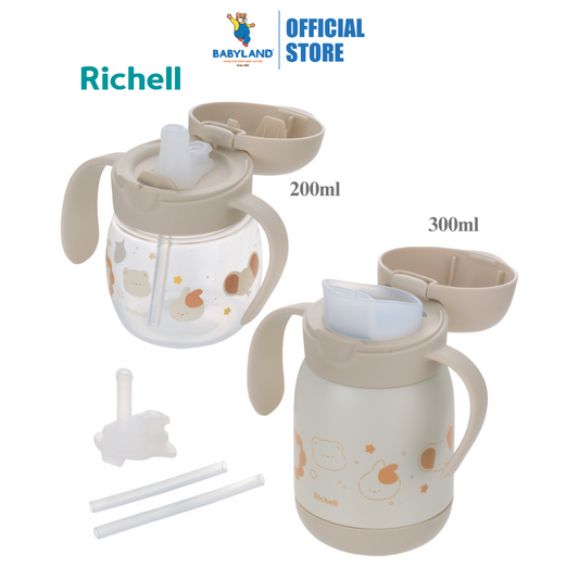 Richell Training L.I Cup Set - Premium Beige (5M+)
