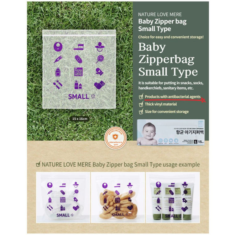 NATURE LOVE MERE Baby Zipper Bags | Bag Travel | Food Storage Zipperbag