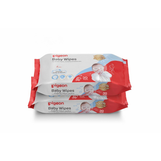 Pigeon 100% Pure Water Baby Wipes (2 x 30wipes)