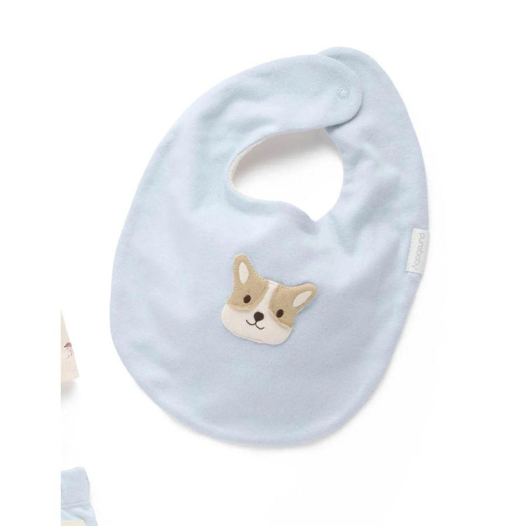 Purebaby Organic Garden Puppy Print 3 Piece Gift Set