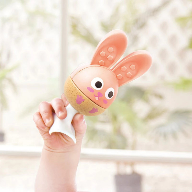 Hape 0123 Cheery Critter Rattle Trio Suitable for Newborn and Up