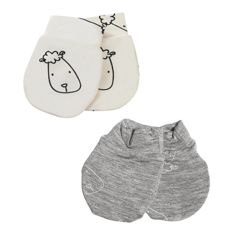 Baa Baa Sheepz Mittens Sweet Dreams Baa Baa + Grey Set - 2 Pairs