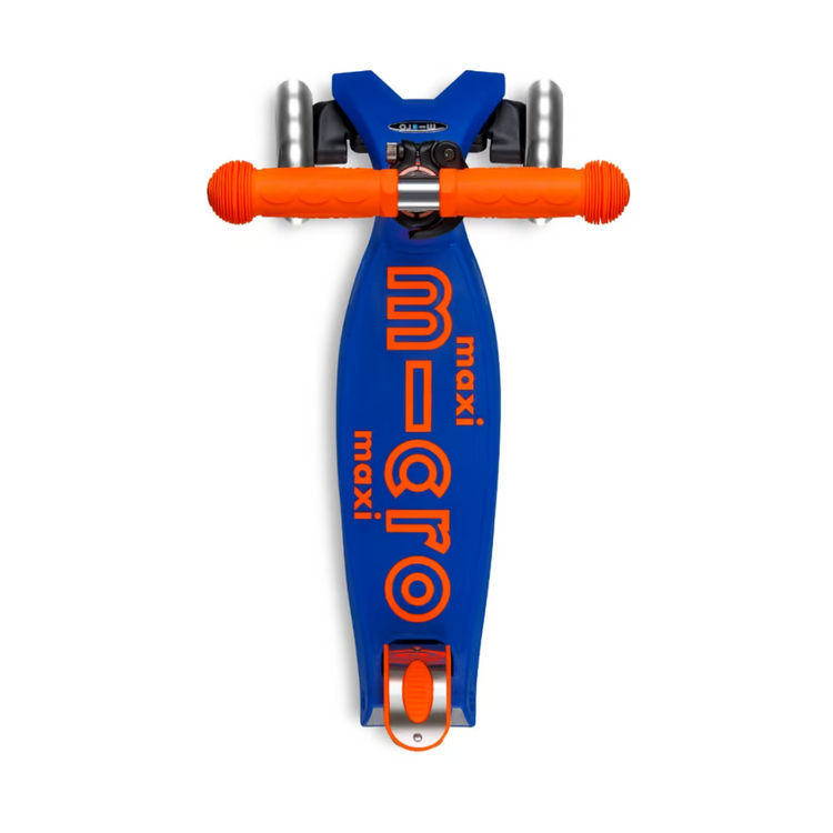 Micro 227 Maxi Deluxe Foldable Neon LED - Blaze Orange For Kids Age 5-12 Years