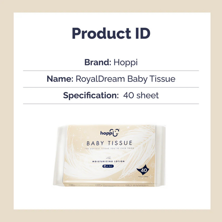 Hoppi RoyalDream Baby Tissue 40'S