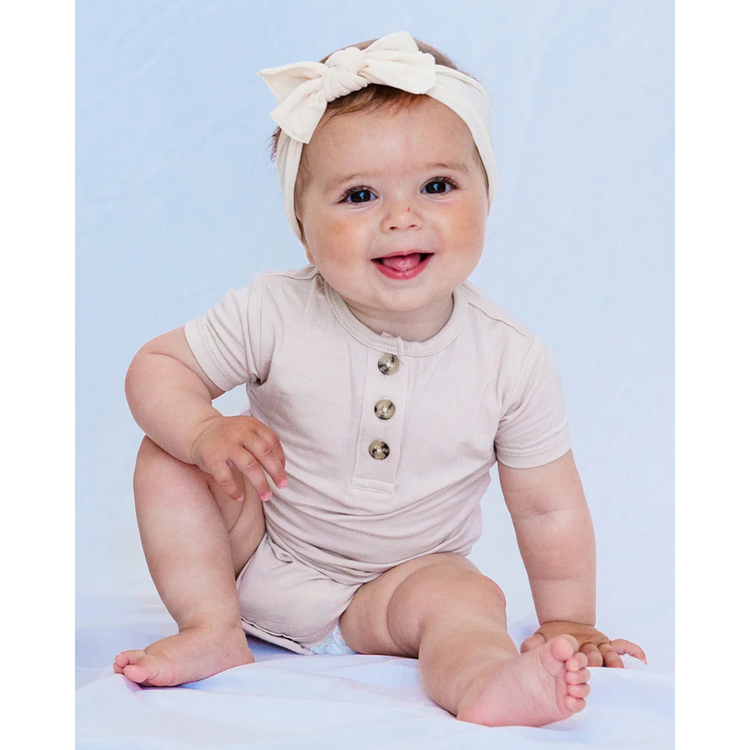 Snuggle Shield® Bamboo Short Sleeve 3 Button Onesie