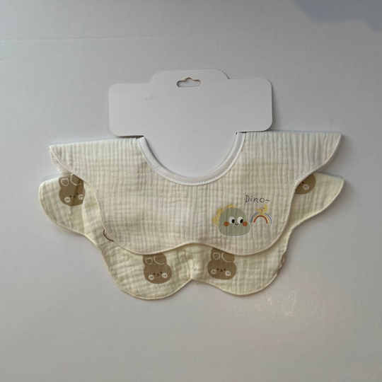 Ori Baby Cotton Bibs (2pcs) (Double Snap-button)