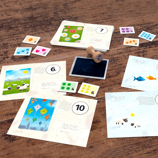 Haba Pio's Pigeon Post Game (5-99Yrs) | A Mathematical Post Card and Mail Family Game