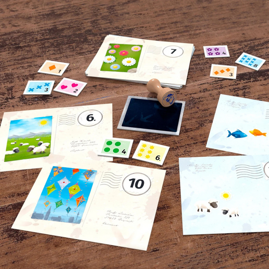Haba Pio's Pigeon Post Game (5-99Yrs) | A Mathematical Post Card and Mail Family Game
