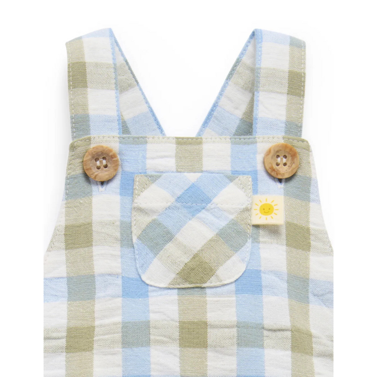 Purebaby  Overalls Organic Seagrass Check