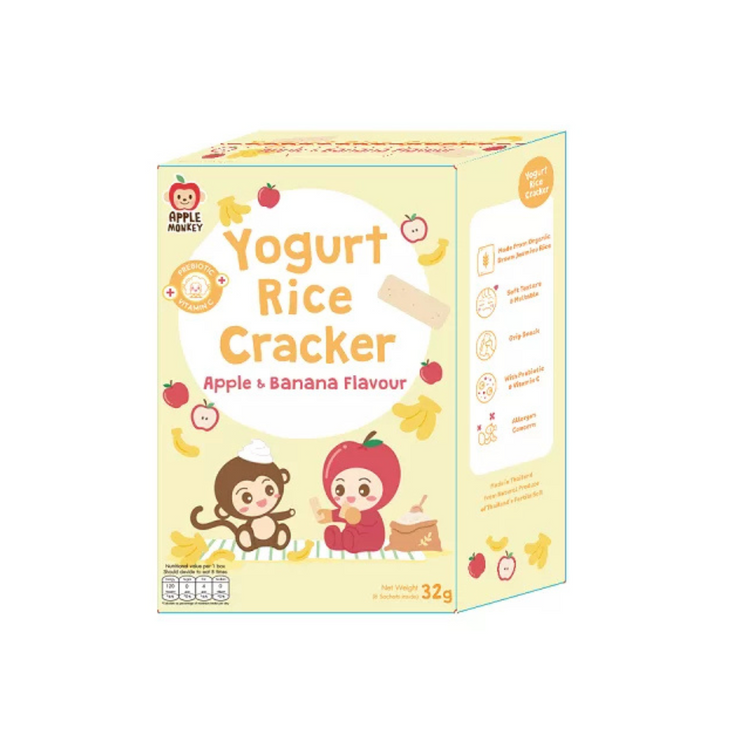 Apple Monkey Yogurt Rice Crackers (32g)