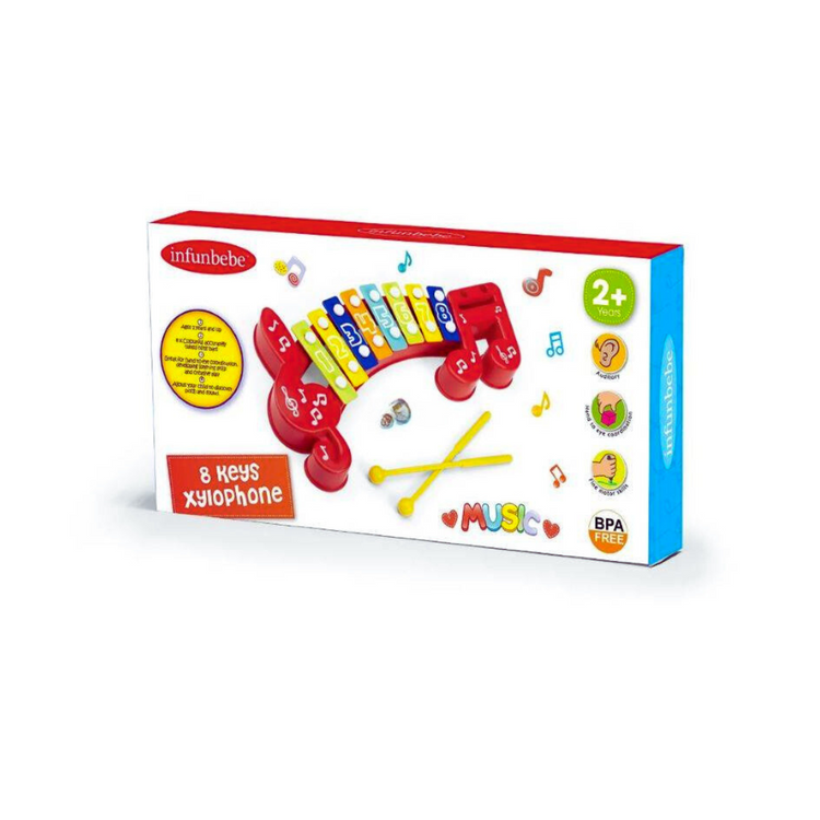 Infunbebe 8 Keys Xylophone - Red (2y+)