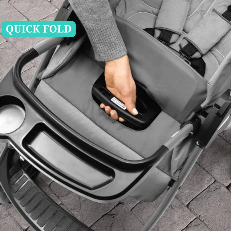 Chicco Mini Bravo Plus Travel System - Slate | From 6 months up to 22.7kg, approximately 4 years old